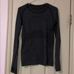 Grey Lululemon Swiftly Long Sleeve Top